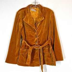 Vintage Orange Velvet Jacket
